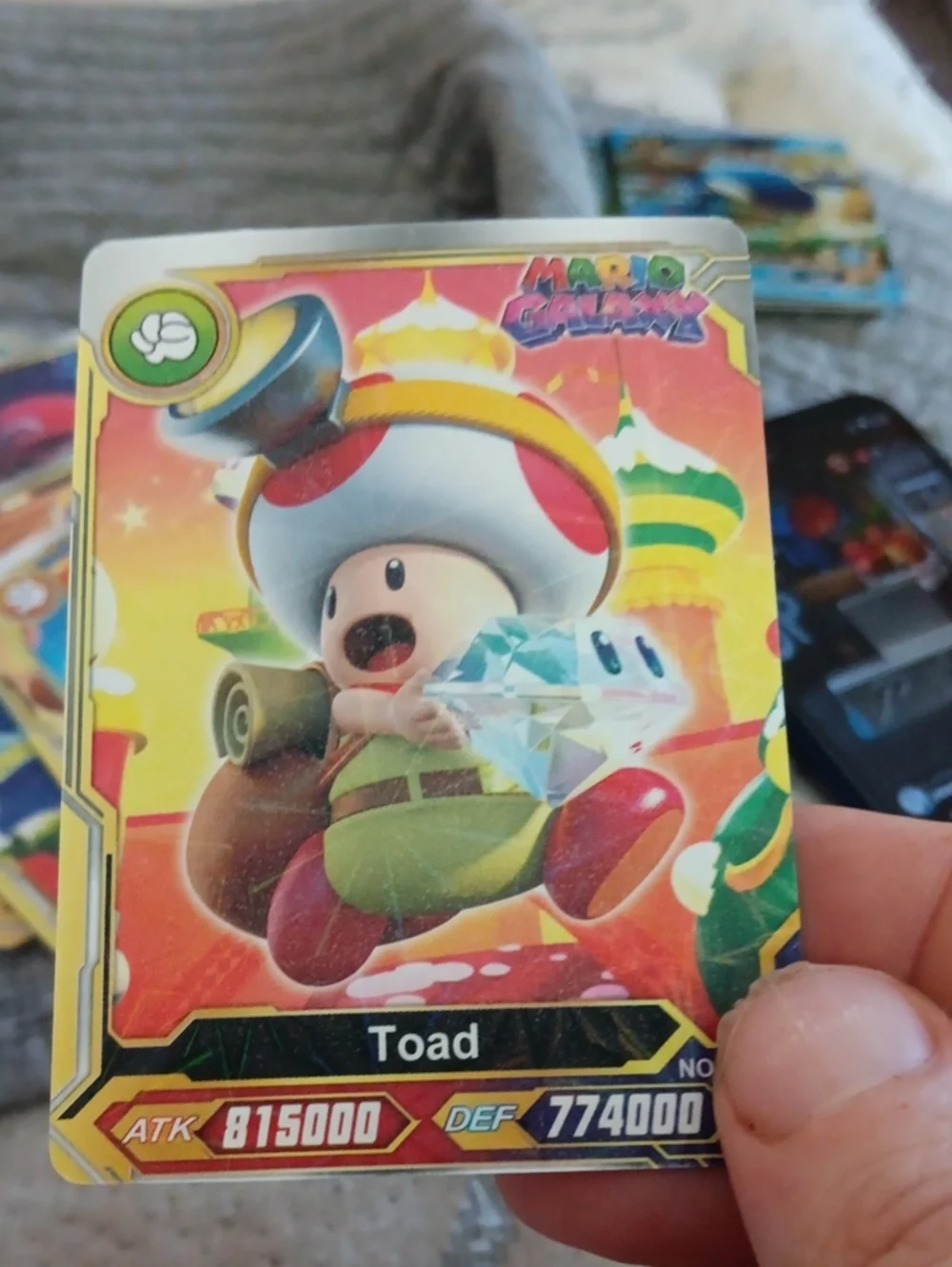 Nintendo Mario Galaxy Toad Trading Card – Red, White, Green, Yellow